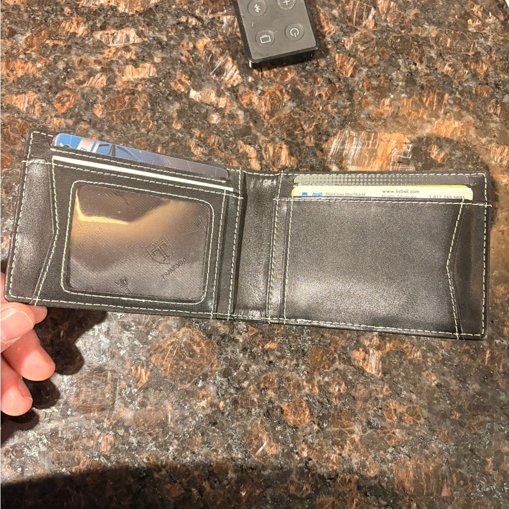 Elegant Black Leather Card Holder